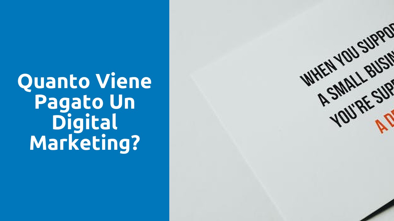 Quanto viene pagato un digital marketing?